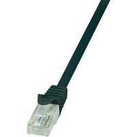 RJ49 Networks Cable CAT 6 U/UTP 0.50 m Black incl. detent LogiLink