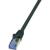RJ49 Networks Cable CAT 6A S/FTP 1 m Black Flame-retardant, incl. detent LogiLink