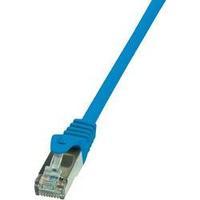 RJ49 Networks Cable CAT 6 F/UTP 0.25 m Blue incl. detent LogiLink