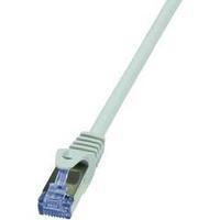 RJ49 Networks Cable CAT 6A S/FTP 3 m Grey Flame-retardant, incl. detent LogiLink