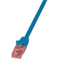 RJ49 Networks Cable CAT 6 U/UTP 0.25 m Blue Flame-retardant, incl. detent LogiLink