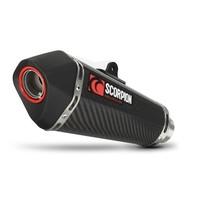 RKA95CEO - Scorpion Serket Taper Carbon Oval Exhaust - Kawasaki NINJA 300 12-Current