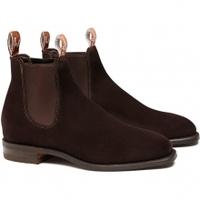 rm williams suede comfort craftsman boots chocolate brown uk75 g fit