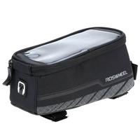 ROSWHEEL Bicycle Front Frame Bag Pouch Touch Screen Case for 5.7in Cellphone