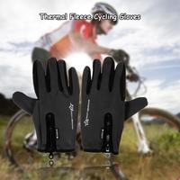 ?ROCKBROS Unisex Windproof Cycling Silicone Gel Gloves Full Finger Gloves Thermal Gloves Touch Screen Gloves Racing Riding Motorcycling Skiing Hiking 