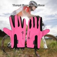 ?ROCKBROS Unisex Windproof Cycling Silicone Gel Gloves Full Finger Gloves Thermal Gloves Touch Screen Gloves Racing Riding Motorcycling Skiing Hiking 