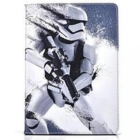 robot pattern pu leather case with stand and card slot for ipad 432
