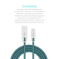 rock cobblestone 1m nylon braid alloy usb 20 to typec double side char ...