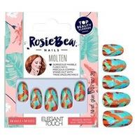 rosie bea fake nails molten blue