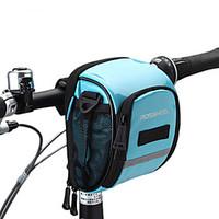 ROSWHEEL Bike Bag 1.8LBike Handlebar Bag Waterproof Zipper Moistureproof Shockproof Wearable Bicycle Bag PU Leather Mesh Cloth 400D Nylon
