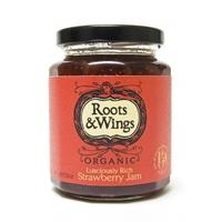 roots wings strawberry jam 340g