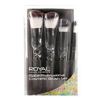 Royal 15pce Professional Cosmetic Black Brush Set With Case