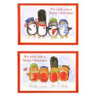 Robins and Penguins Christmas Cards