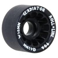 roll line gladiator roller derby wheels 62mm 90a black