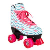 rookie flamingo quad roller skates whitemulti