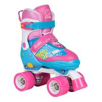 rookie fab adjustable quad roller skates bluepink