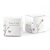 Romantic Butterfly Cube Favour Box Wrap