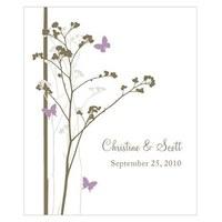 Romantic Butterfly Rectangular Label