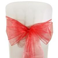 rose pink organza chair sashes