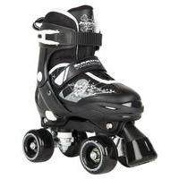 rookie kids adjustable quad roller skates pulse blackwhite