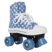 Rookie Quad Roller Skates - Canvas High Stars Blue/White