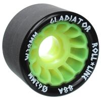 roll line gladiator roller derby wheels 62mm 88a green