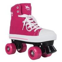 rookie canvas quad roller skates pink