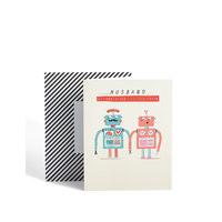 robot couple anniversary card