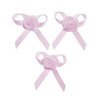 rose bows favour and stationery trim pack silver