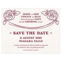 Rose Save The Date Card