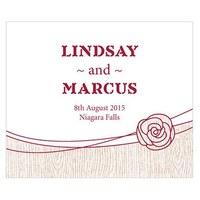 rose rectangular label