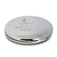 Round Butterfly Compact Mirror Personalised