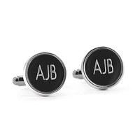 round black cuff links