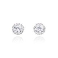 Round Crystal Stud Earrings