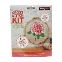 Rose Cross Stitch Hoop Kit