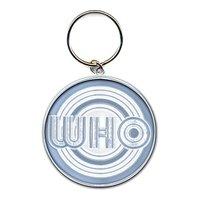 rock off the who enamel keychain blue logo