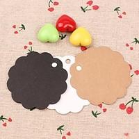 Round Kraft Paper Hang Tags Lables for Bookmark Gift Handmade Soap Favors Wedding Party Cards Set of 50(More Colors)