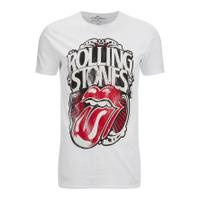 Rolling Stones Men\'s Logo Tongue T-Shirt - White - M