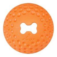 rogz toyz gumz orange rubber ball