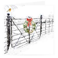 Robin\'s Wreath Christmas Card