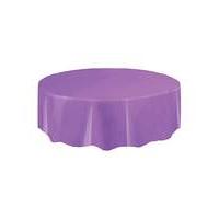 Round Plastic Table Cover 84\"