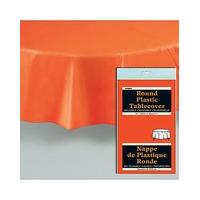 Round Plastic Table Cover 84\"
