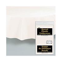 Round Plastic Table Cover 84\"