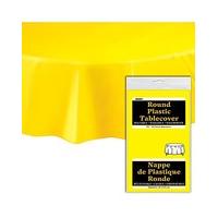 Round Plastic Table Cover 84\"