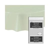 Round Plastic Table Cover 84\"