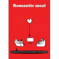 romantic meal funny valentines card mt1079