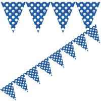 Royal Blue Polka Party Flag Bunting