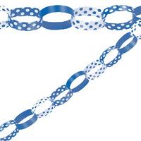 Royal Blue Polka Party Paper Chains