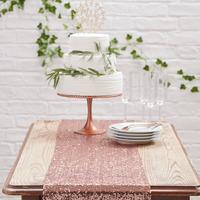 Rose Gold Sequin Party Table Runner