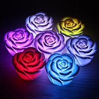 Romantic Rose Shaped 7 Colors Changing LED Night Light Ramdon Color(3xAG13)
